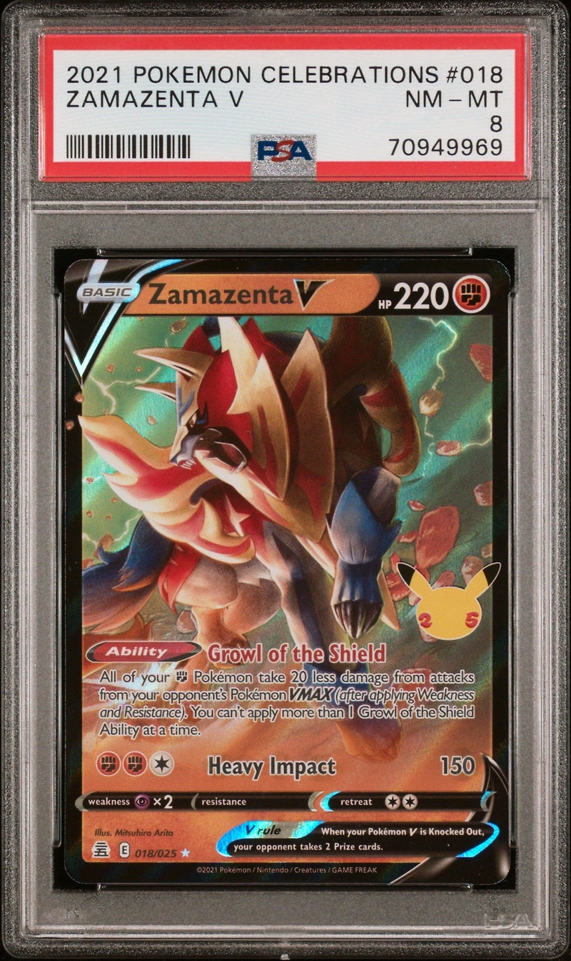 2021 Pokemon Celebrations 018 Zamazenta V PSA