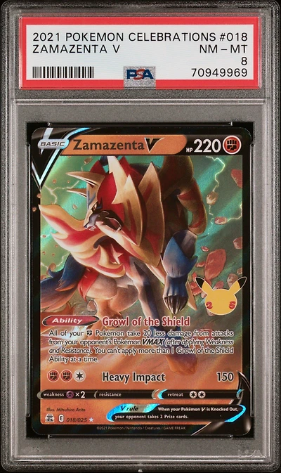 2021 Pokemon Celebrations 018 Zamazenta V PSA