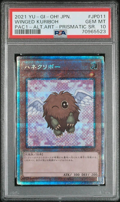 2021 Yu-gi-oh! Japanese Pac1-prismatic Art Collection Jp011 Winged Kuriboh Alternate Art-prismatic Secret Rare PSA 10