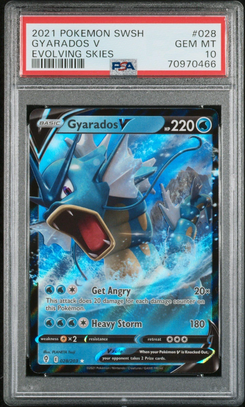 2021 Pokemon Sword & Shield Evolving Skies 028 Gyarados V PSA
