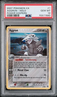 2007 Pokemon Ex Power Keepers 1 Aggron-holo PSA 10