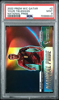 2022 Panini Prizm World Cup Qatar National Pride 2 Youri Tielemans PSA 9