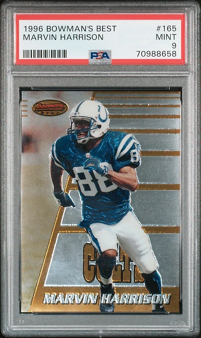 1996 Bowman's Best 165 Marvin Harrison PSA 9