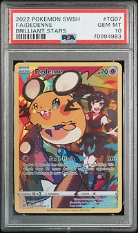 2022 Pokemon Sword & Shield Brilliant Stars Tg07 Fa/dedenne PSA 10
