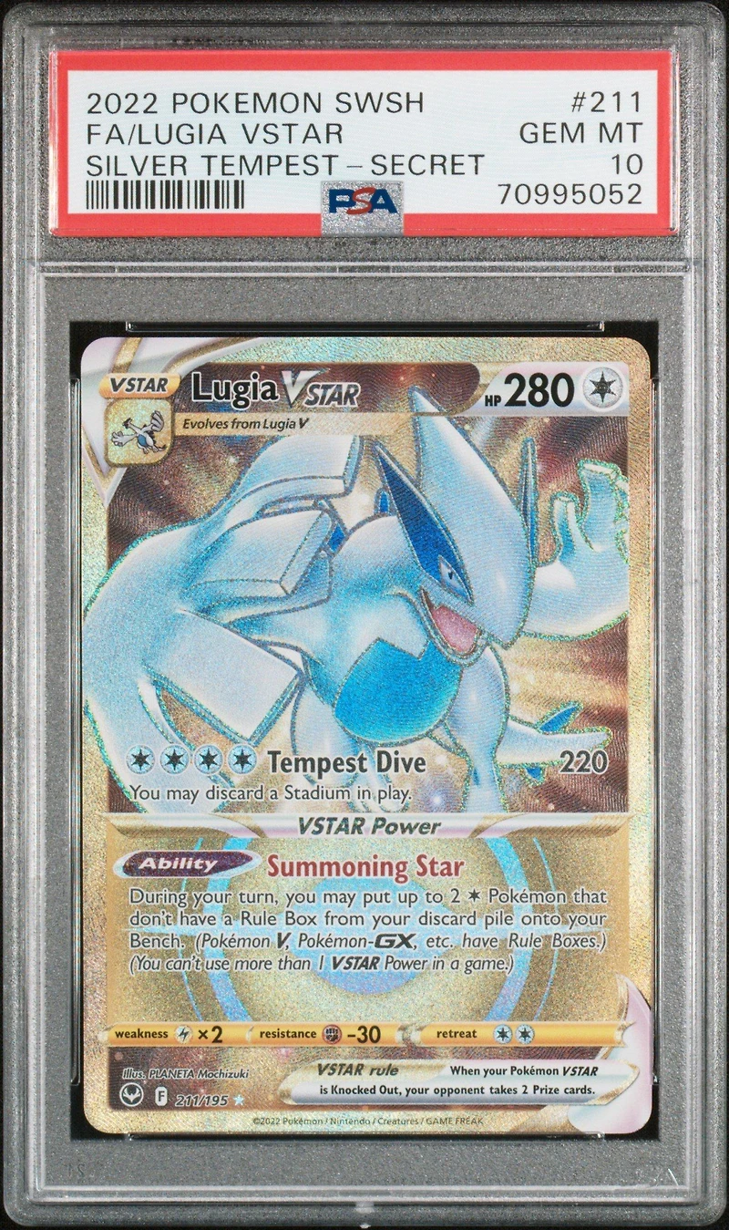 2022 Pokemon Sword & Shield Silver Tempest 211 Fa/lugia Vstar PSA 10
