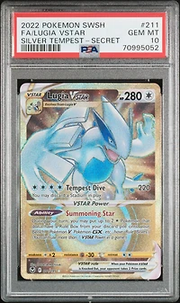 2022 Pokemon Sword & Shield Silver Tempest 211 Fa/lugia Vstar PSA 10