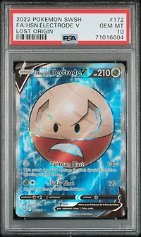 2022 Pokemon Sword & Shield Lost Origin 172 Fa/hsn.electrode V PSA 10