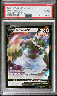 2021 Pokemon Sword & Shield Chilling Reign 124 Tornadus V PSA