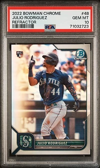 2022 Bowman Chrome 48 Julio Rodriguez Refractor PSA 10