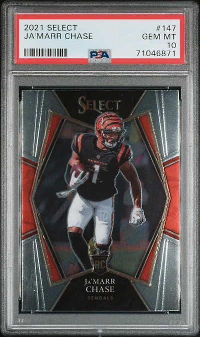 2021 Panini Select Ja'marr Chase PSA 10