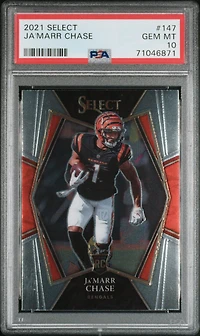 2021 Panini Select Ja'marr Chase PSA 10
