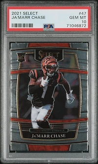 2021 Panini Select 47 Ja'marr Chase PSA