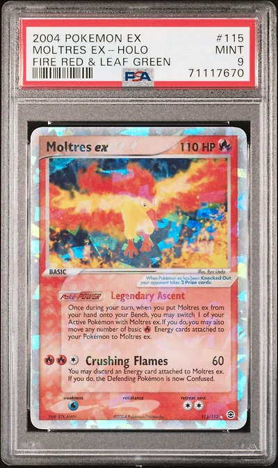 2004 Pokemon Ex Fire Red & Leaf Green 115 Moltres Ex-holo PSA