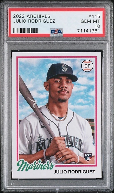 2022 Topps Archives 115 Julio Rodriguez PSA 10
