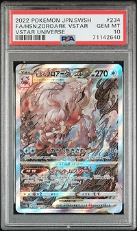 2022 Pokemon Japanese Sword & Shield Vstar Universe 234 Full Art/hisuian Zoroark Vstar PSA
