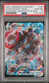 2021 Pokemon Swsh Black Star Promo 103 Fa/blastoise Vmax PSA 10