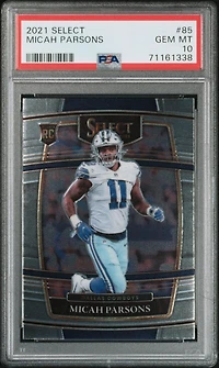 2021 Panini Select 85 Micah Parsons PSA 10