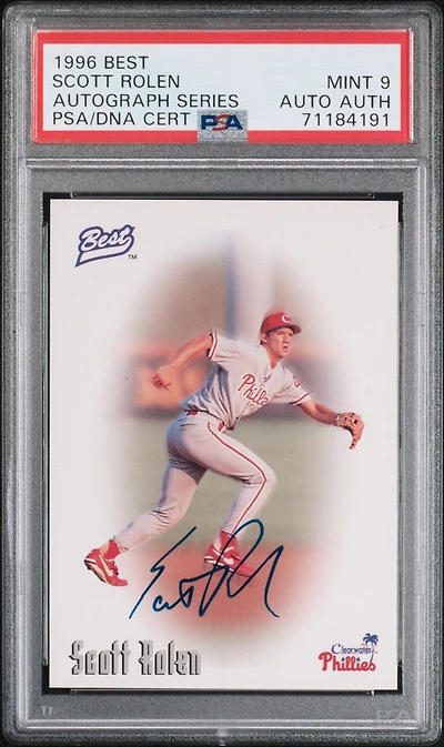 1996 Best Autograph Series Scott Rolen PSA 9