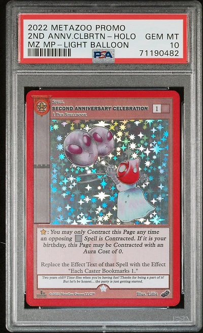 2022 Metazoo Promo 2nd Annv.clbrtn PSA 10