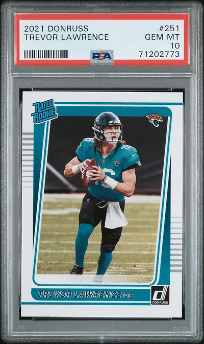 2021 Panini Donruss 251 Trevor Lawrence PSA 10