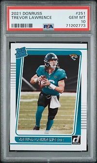 2021 Panini Donruss 251 Trevor Lawrence PSA 10