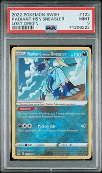 2022 Pokemon Sword & Shield Lost Origin 123 Radiant Hisuian Sneasler PSA 9