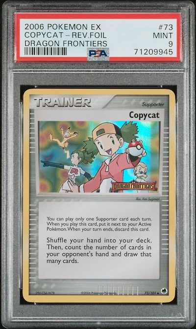 2006 Pokemon Ex Dragon Frontiers 73 Copycat-reverse Foil PSA 9