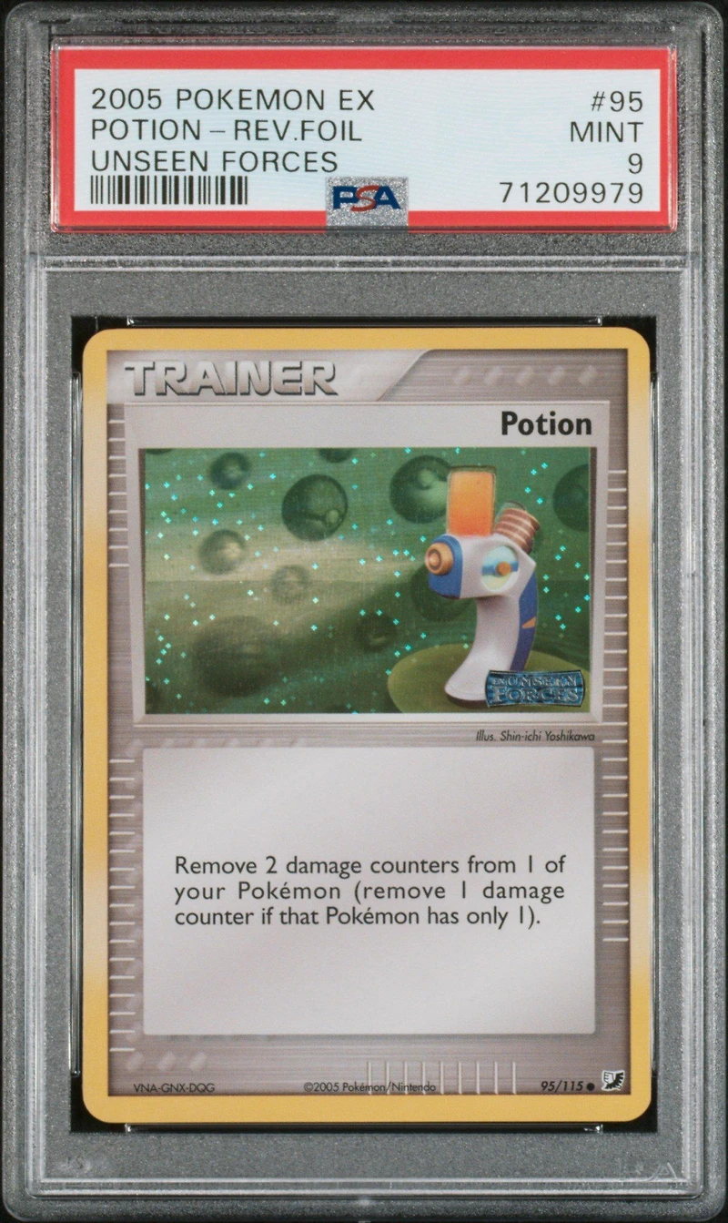 2005 Pokemon Ex Unseen Forces 95 Potion-reverse Foil PSA 9