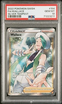 2022 Pokemon Sword & Shield Silver Tempest 194 Full Art/wallace PSA 10