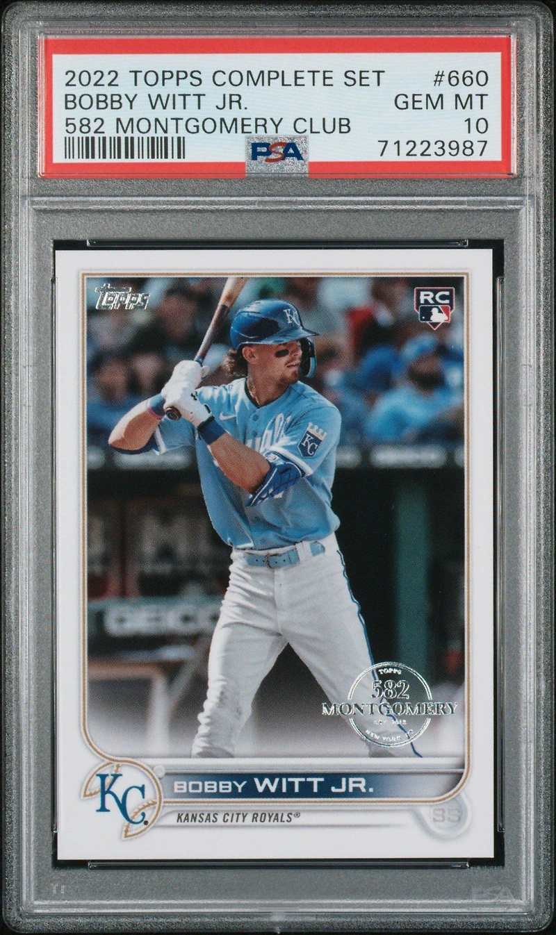 2022 Topps Complete Set 660 Bobby Witt Jr. PSA