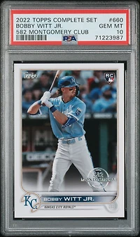 2022 Topps Complete Set 660 Bobby Witt Jr. PSA