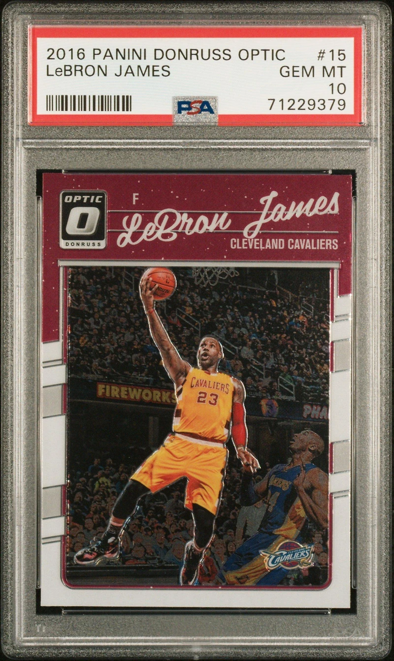 2016 Panini Donruss Optic 15 Lebron James PSA 10