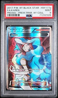 2017 Pokemon Xy Black Star Promo Xy177a Full Art/karen Premium Trainer Xy Collection PSA