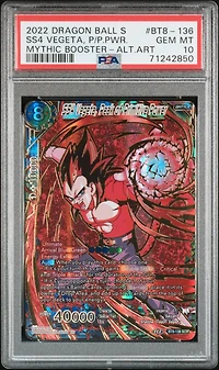2022 Dragon Ball Super Card Game Mythic Booster Bt8-136 Ss4 Vegeta