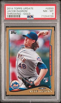2014 Topps Update Us50 Jacob Degrom Throwing-gold PSA 8