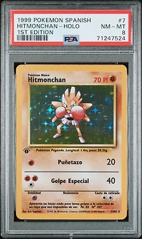 1999 Pokemon Spanish 7 Hitmonchan-holo 1st Edition PSA