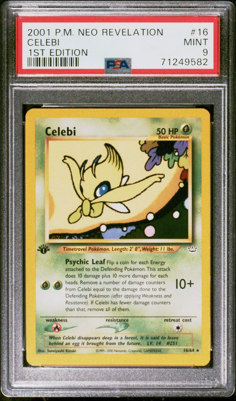 2001 Pokemon Neo Revelation 1st Edition 16 Celebi PSA 9