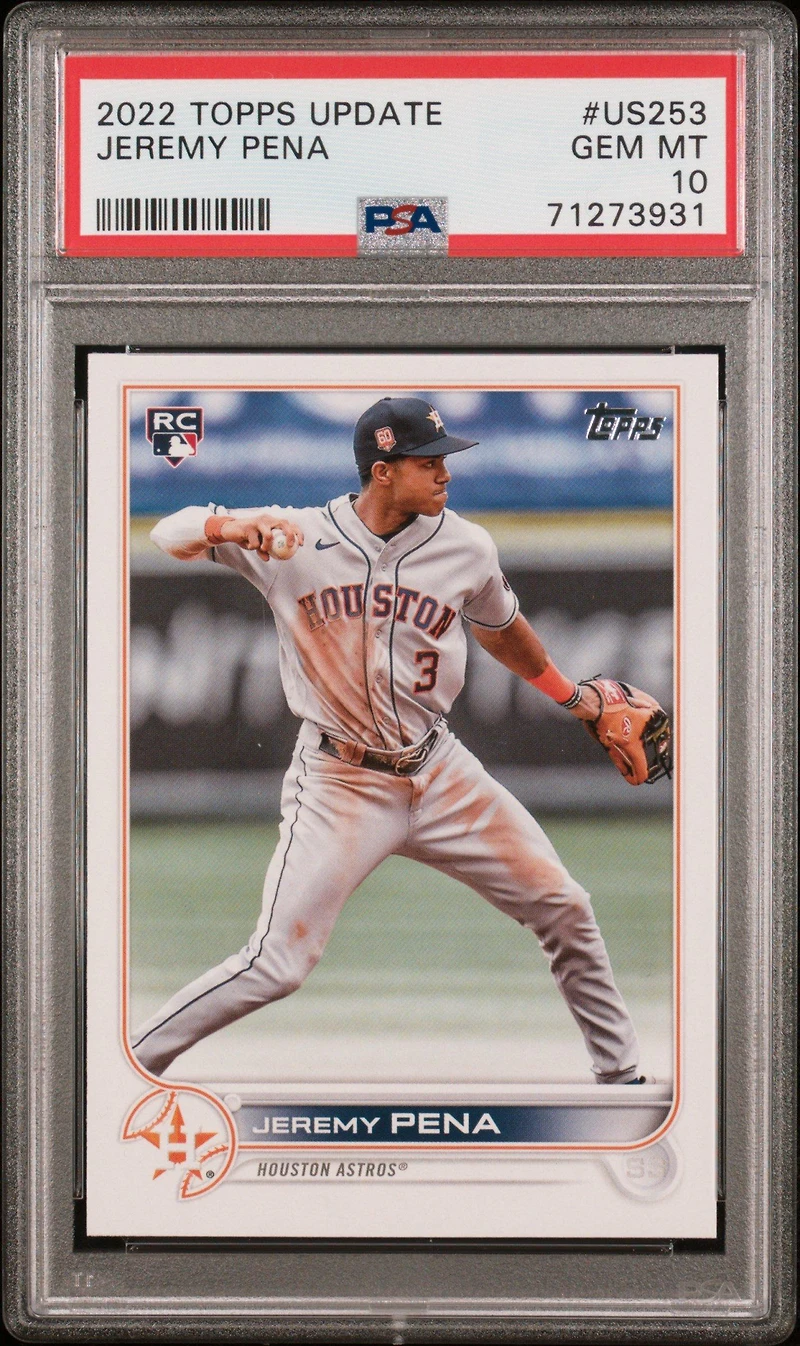 2022 Topps Update Us253 Jeremy Pena PSA 10