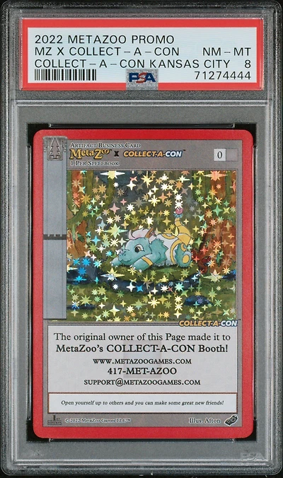2022 Metazoo Promo Metazoo X Collect-a-con Collect-a-con Kansas City PSA 8