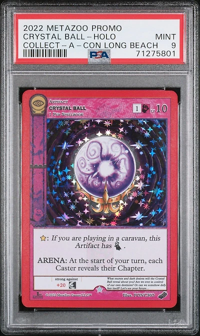 2022 Metazoo Promo Crystal Ball-holo Collect-a-con Long Beach PSA 9