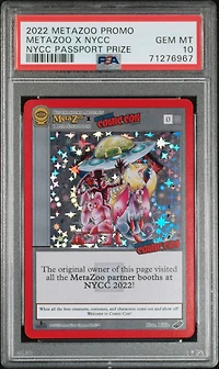 2022 Metazoo Promo Metazoo X Nycc PSA 10