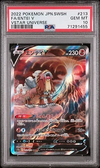 2022 Pokemon Japanese Sword & Shield Vstar Universe 213 Fa/entei V PSA 10