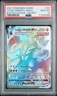 2021 Pokemon Sword & Shield Battle Styles Full Art/single Strike Urshifu Vmax Secret PSA