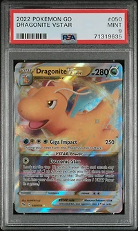 2022 Pokemon Go 050 Dragonite Vstar PSA