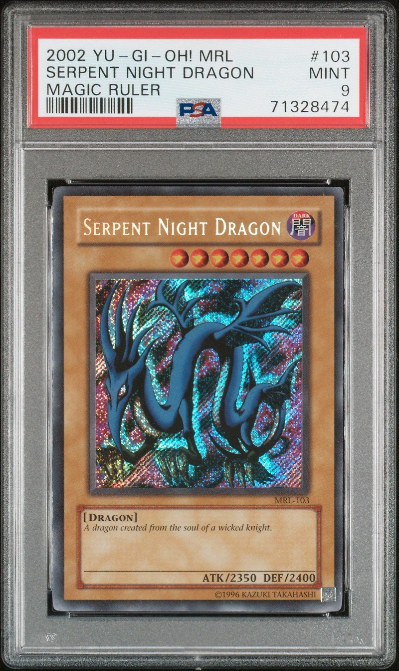 2002 Yu-gi-oh! Mrl-magic Ruler 103 Serpent Night Dragon PSA 9