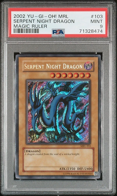 2002 Yu-gi-oh! Mrl-magic Ruler 103 Serpent Night Dragon PSA 9
