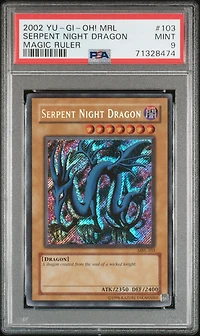 2002 Yu-gi-oh! Mrl-magic Ruler 103 Serpent Night Dragon PSA 9