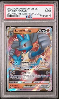 2022 Pokemon Swsh Black Star Promo 214 Lucario Vstar Lucario Vstar Premium Collection PSA