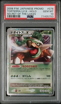 2008 Pokemon Japanese Promo 076 Torterra Lv.x-holo Secret Of The Lakes PSA 10
