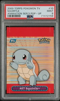 2000 Topps Pokemon Tv Animation Series 3 Pop-up 10 Squirtle PSA 9